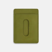Green Two Slot Card Case