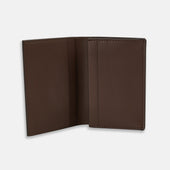 Dark Brown Leather Bi Fold Card Holder