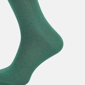 Green Navy Dot Mid Length Socks