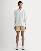 The Classic Shirt in Linen | Bone / Cornstalk