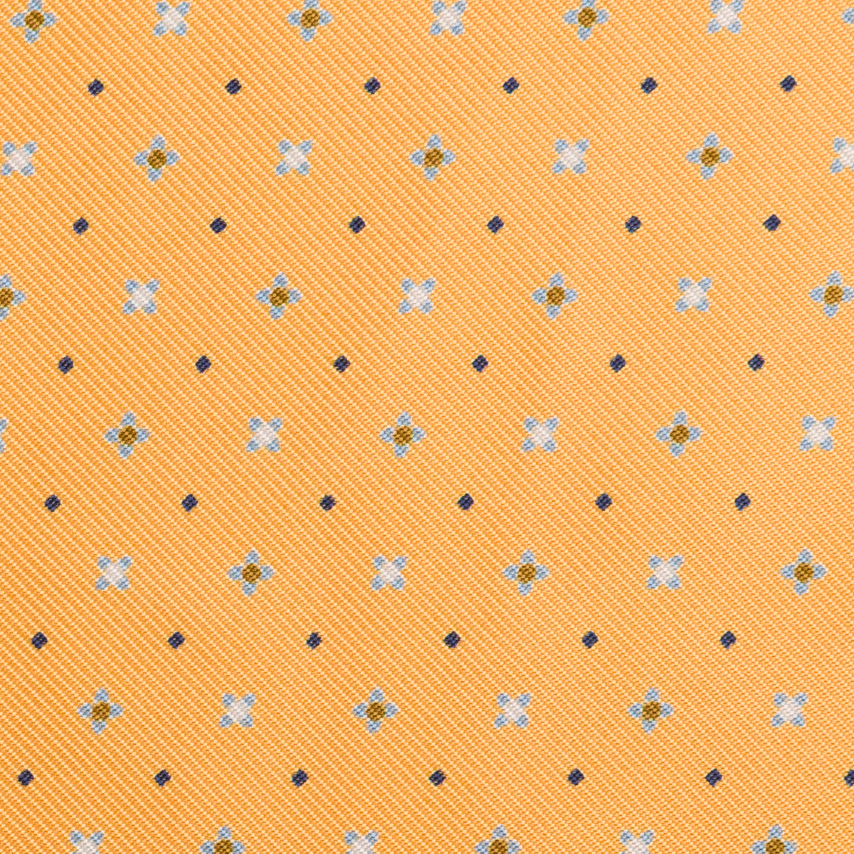 Floral Printed Silk Bespoke Tie Honey