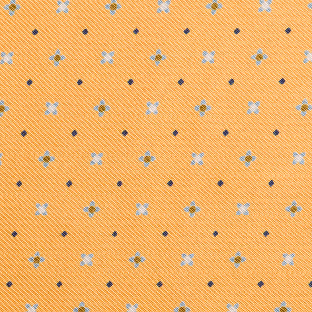 Floral Printed Silk Bespoke Tie - Honey