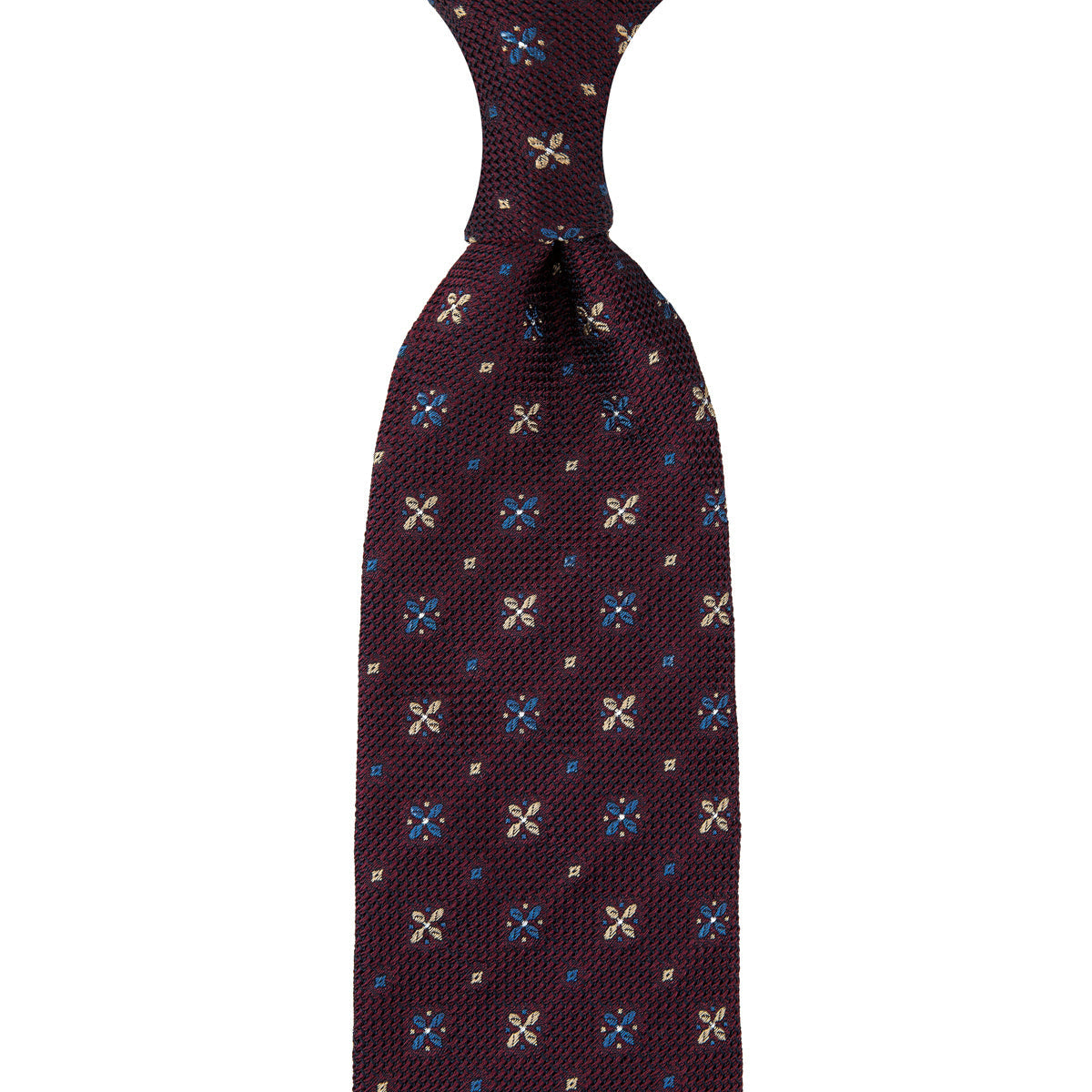 Floral Fina Grenadine Silk Tie Hand Rolled