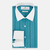 Track Stripe Shirt With Contrast T A Collar And Cuffs