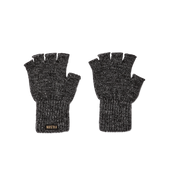 Fingerless Knit Gloves - Charcoal