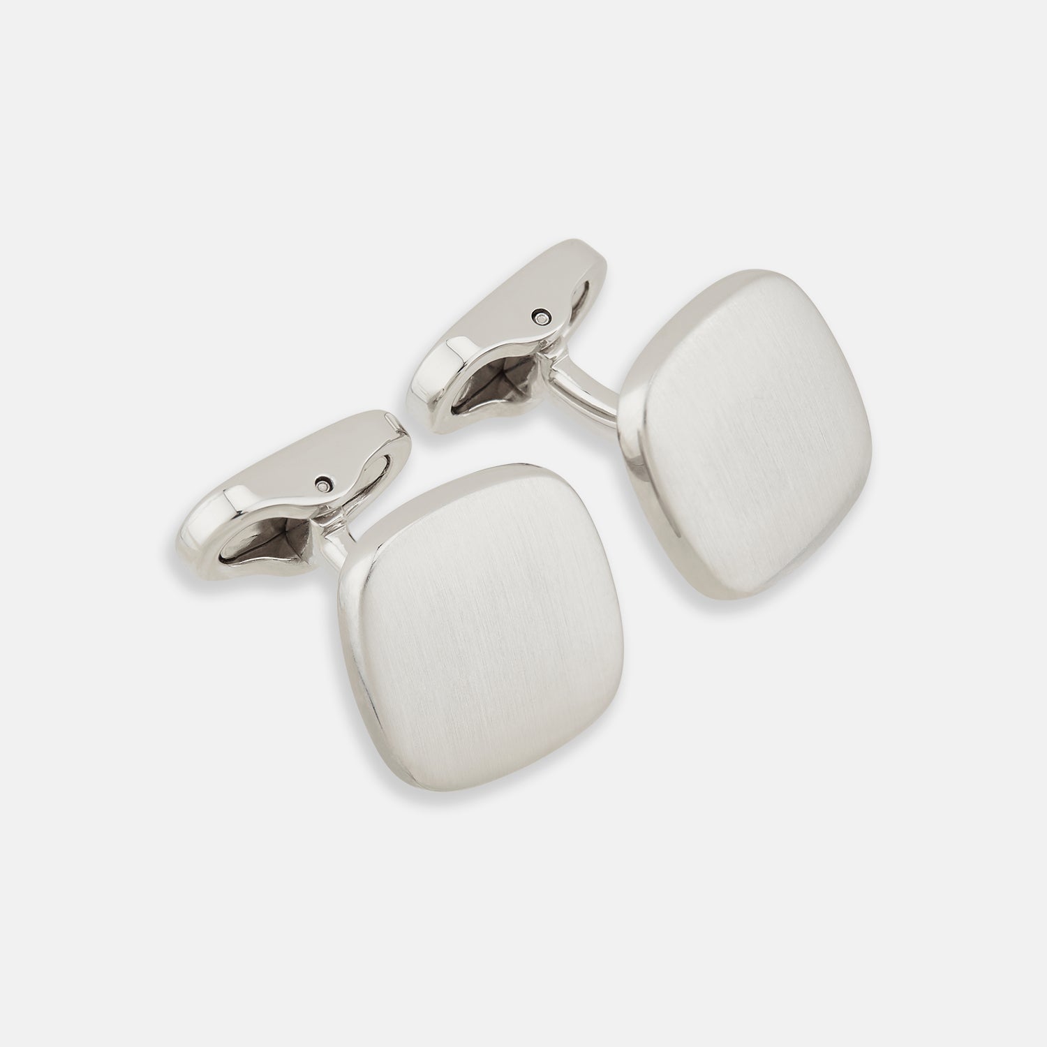 Brushed Rounded Square Cufflinks