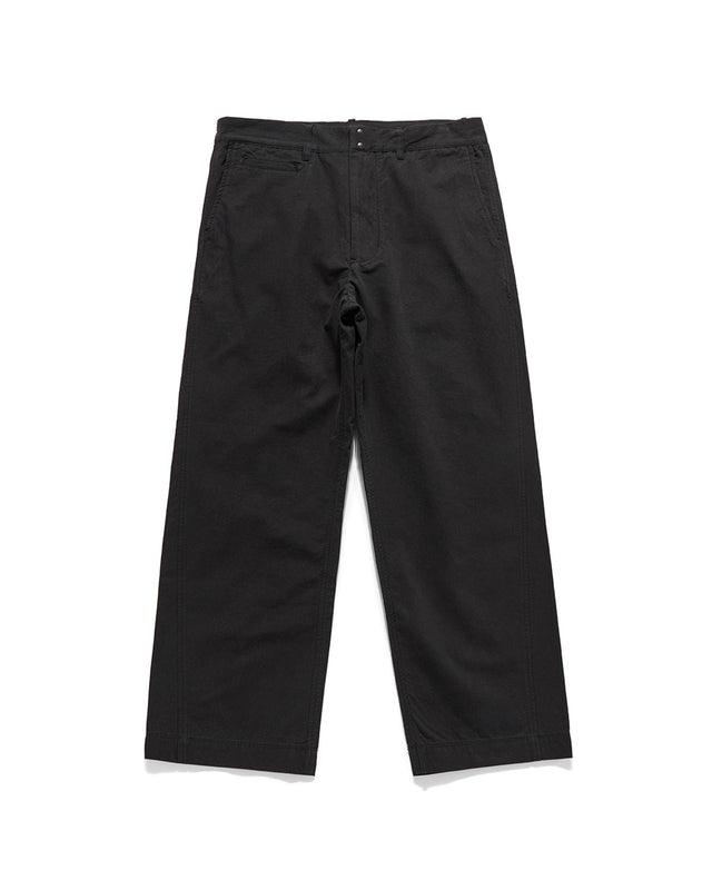 CURVED COMFY CHINO PANTS / BLACK