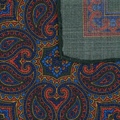 Animal Motif Wool Silk Pocket Square 33x33cm