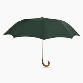 Telescopic Umbrella With Whangee Crook Handle