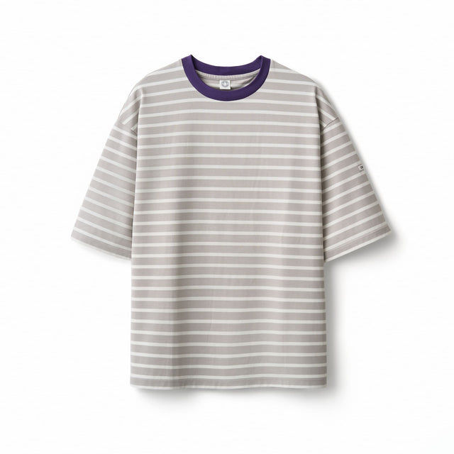 Men's Mercerized Jersey Wide Crew Neck Pullover