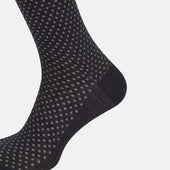 Grey Motif Long Socks