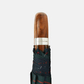 Colquhoun Tartan Telescopic Umbrella With Maple Crook Handle