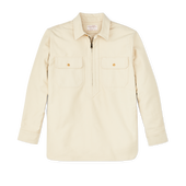 Moleskin Quarter Zip Shirt - Khaki