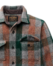 Mackinaw Wool Jac-shirt - Green / Orange / Gray Plaid