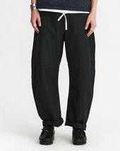 Cinch Back Curved Pants Linen