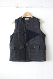 Fujito Hunting Vest Check Navy Check Navy Directors Web Shop Powered By Base