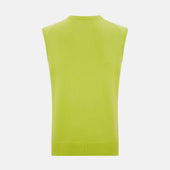 Lemon Green Cashmere V Neck Vest