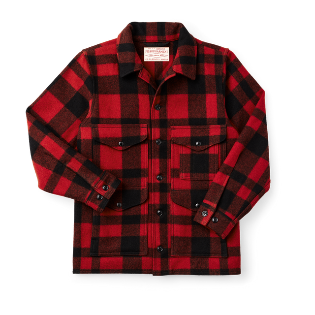 Mackinaw Wool Cruiser Jacket - Red/black Plaid