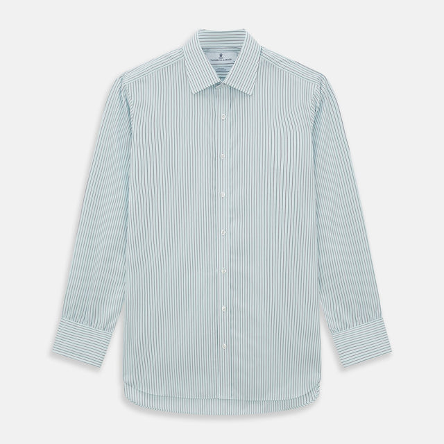 Green and Burgundy Pinstripe Mayfair Shirt