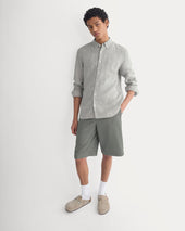 The Classic Shirt in Linen | Agave / Bone