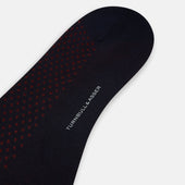 Red Motif Long Socks