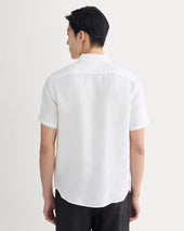 The Classic Short-Sleeve Shirt in Linen | White