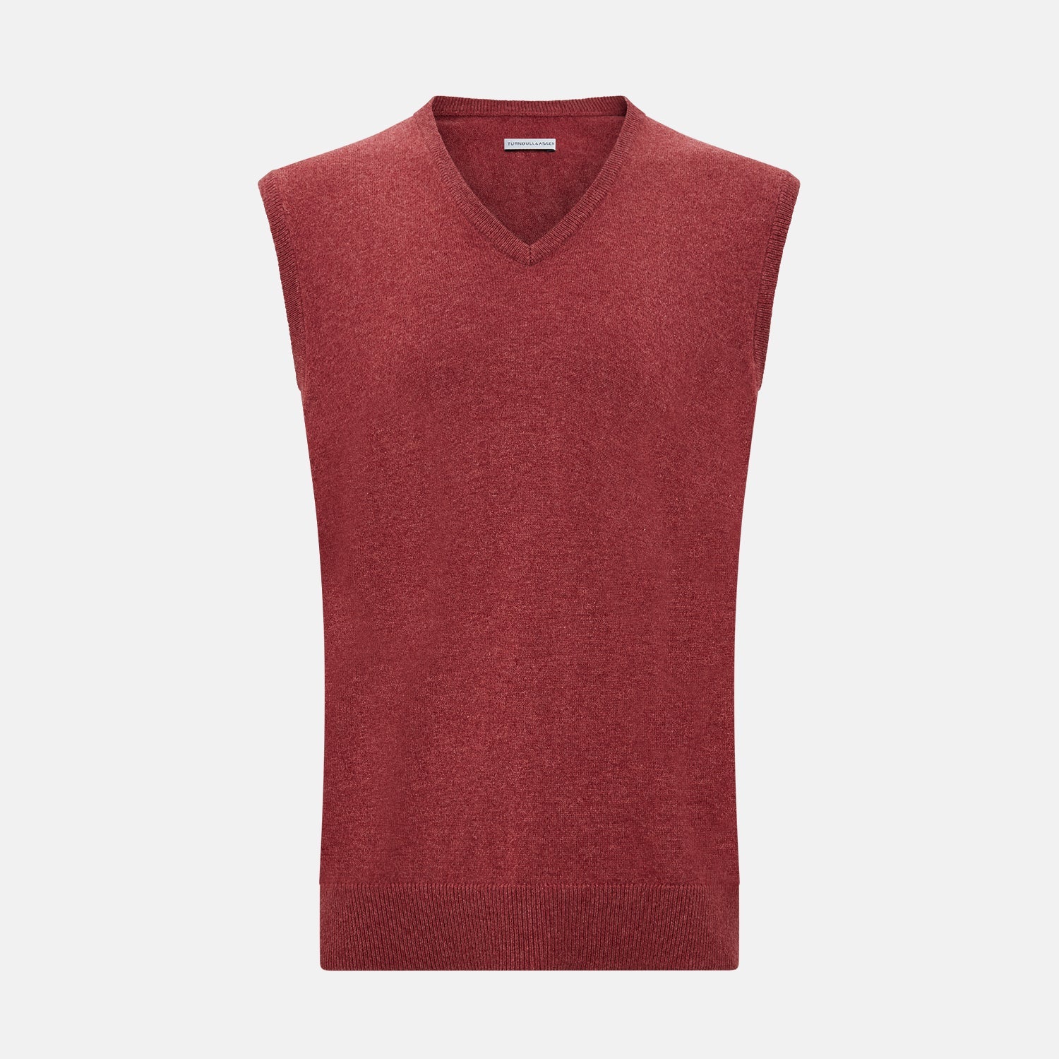 Antique Pink Cashmere V Neck Vest