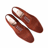 Full Brogue Derby In Tabaccho Hunting Suede