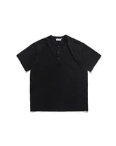 HENLEY NECK T-SHIRTS / BLACK
