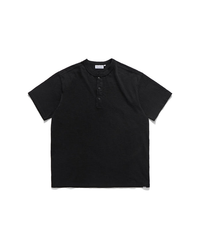 HENLEY NECK T-SHIRTS / BLACK