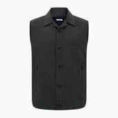 Melange Collared Single Breasted Waistcoat