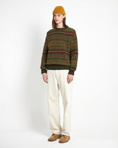 All Over Fairisle Crew Sweater Pineshadow