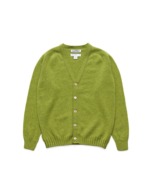 SADDLE SHOULDER V NECK CARDIGAN / CALYPSO