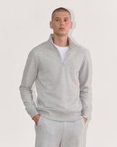 The Off-Duty Terry Quarter-Zip | Heathered Grey