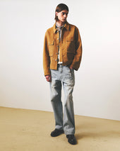 Kw M43 Leather Jacket Beige Suede