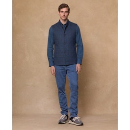 Cavan Gilet – Blue Tweed Men’s Gilet | Woven in Donegal