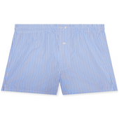 Cale On Blanc Et Bleu Rayures Bengale Coton