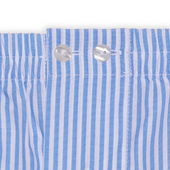 Cale On Blanc Et Bleu Rayures Bengale Coton