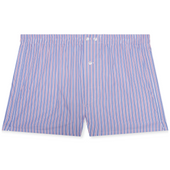 Cale On Bleu Ciel Blanc Rouge Rayures Coton