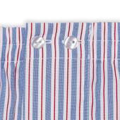 Cale On Bleu Ciel Blanc Rouge Rayures Coton