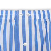 Cale On Bleu Ciel Et Blanc Motif Transat Coton