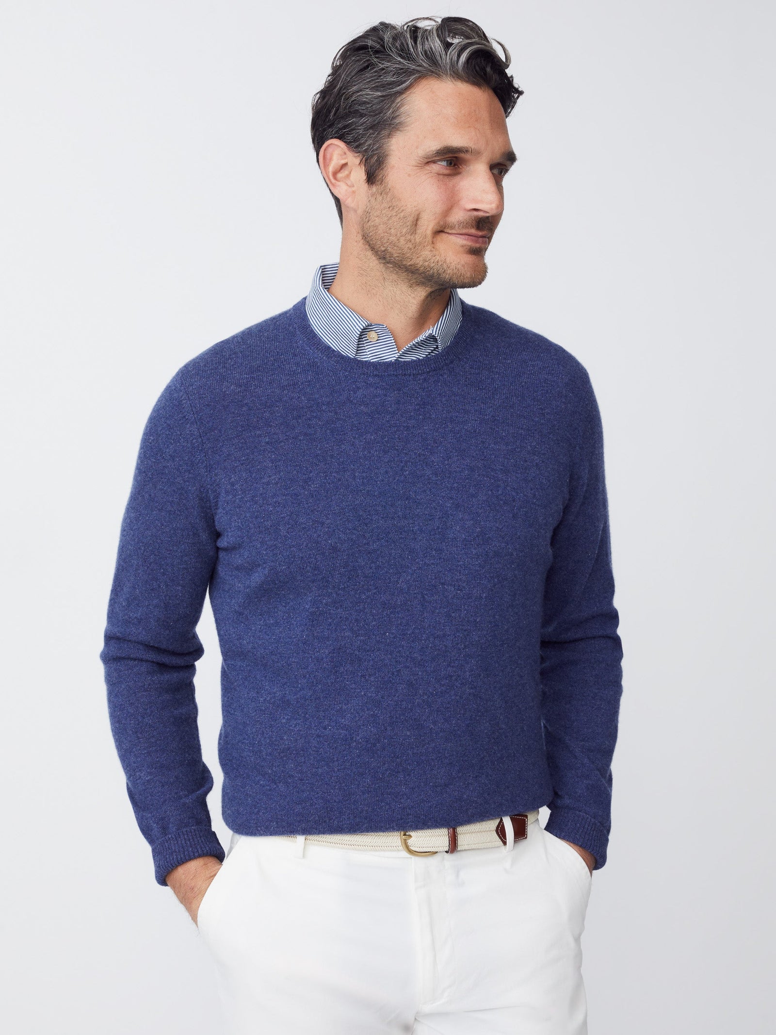 Dark Solid Caldwell Cashmere Sweater Men S Sweaters J Mclaughlin