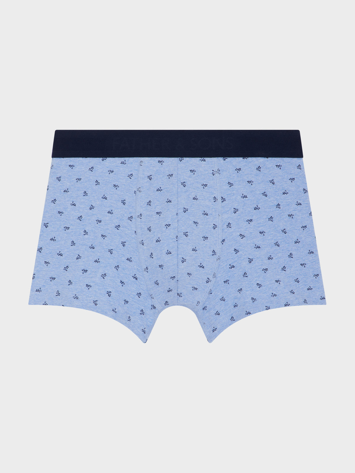 Boxer En Coton Stretch Bleu Ciel Motif