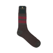Marron Kaki Rouge Bandes Coton