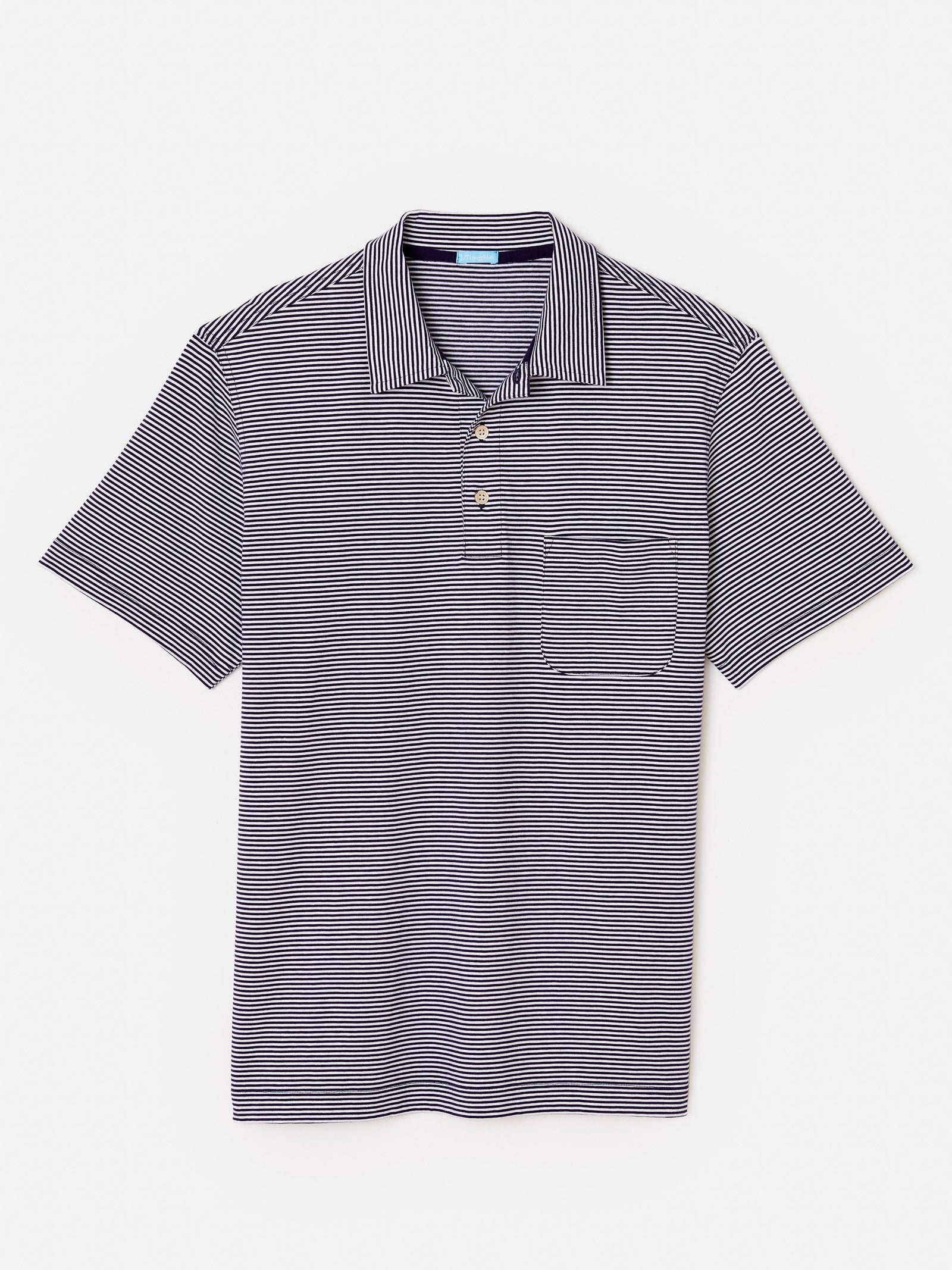 Abyss Blue White Callahan Cotton Polo Men S Knits U0026 Polos J Mclaughlin