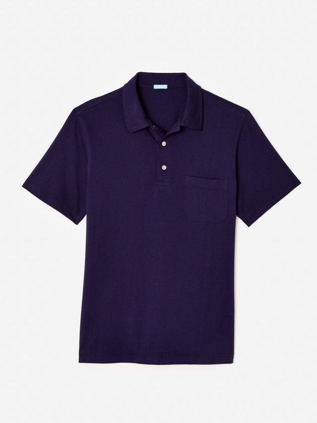 Navy Callahan Cotton Polo | Men's Knits \u0026 Polos | J.McLaughlin