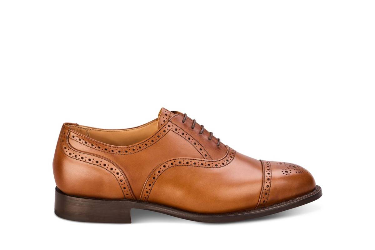 Cambridge Js9518 Brogue Toecap Oxford City Shoe Beechnut