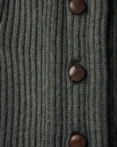 Grey Camel Hair Shawl Collar Cardigan