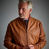 Real Leather Olimpo Bomber Jacket