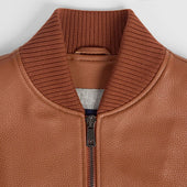 Real Leather Olimpo Bomber Jacket